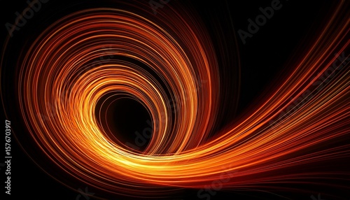 fiery swirl light trails with dark background