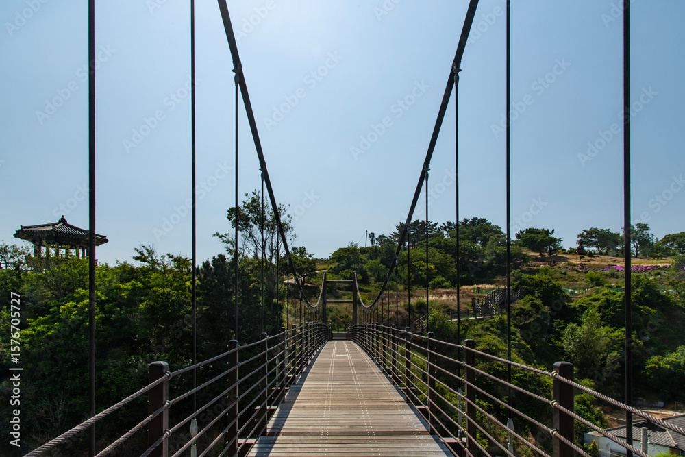 Obraz premium suspension footbridge