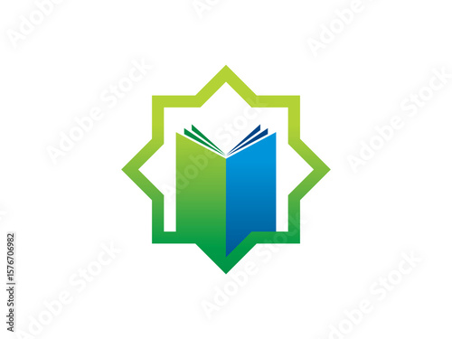 Islamic Education Book Logo Template Design