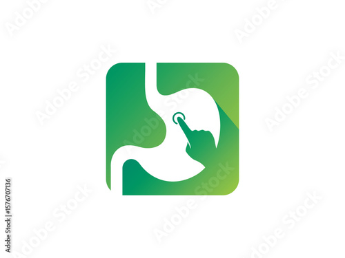 Digital Stomach Health Logo Template Design