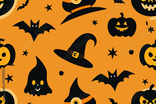 halloween seamless background