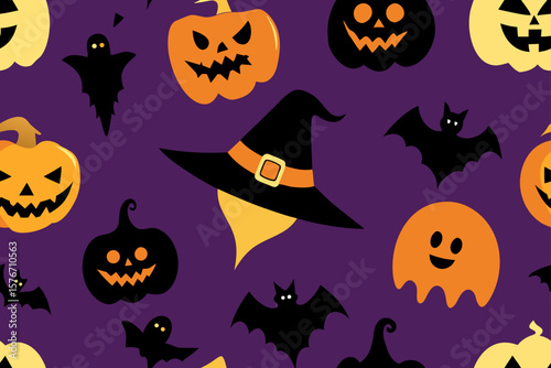 halloween seamless background