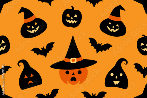 halloween seamless background