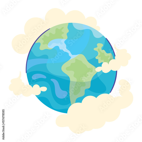 A Vibrant Blue and Green Globe Floating in the Universe