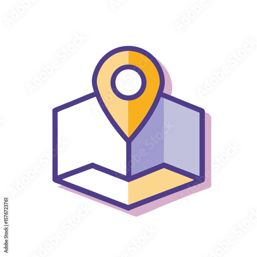 Free Download Map with Location Pin Vector Graphic Travel Navigation Icon - GFXLoad