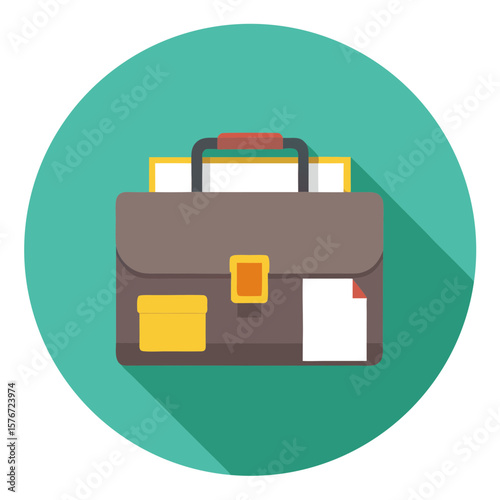 Briefcase Icon Vector Illustration Business Flat Design