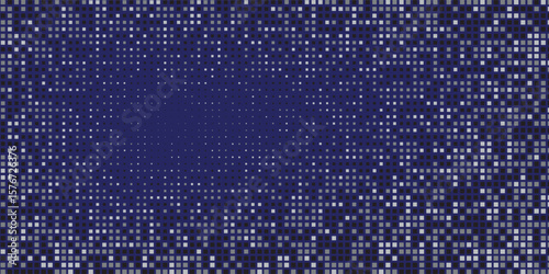 Triangles Halftone Pattern Vector Abstract Geometric Technology Background. Triangular Half Tone Texture. Minimal Style Dynamic Tech Wallpaper
