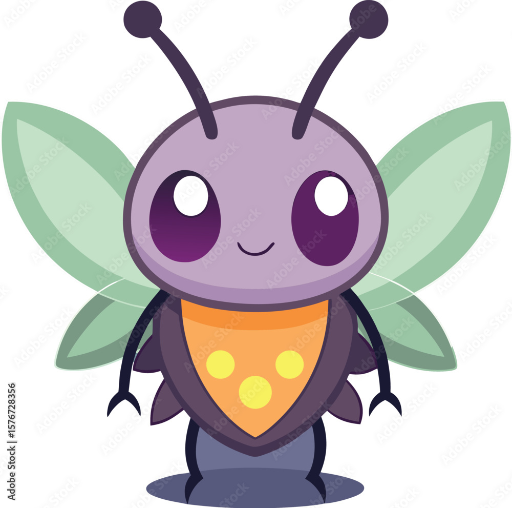 Naklejka premium Purple Cute Butterfly Vector