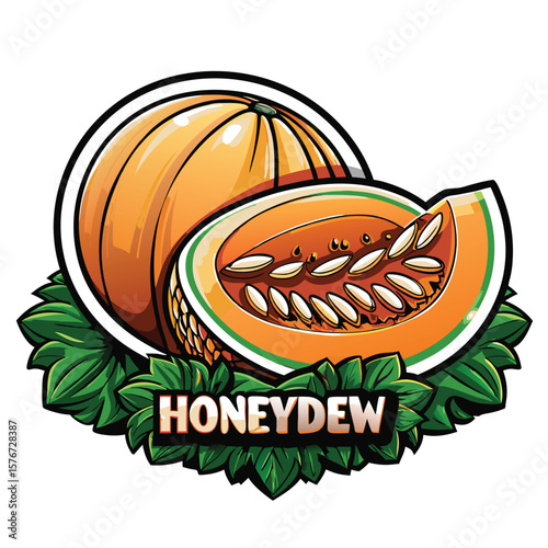 Cartoon Honeydew Melon