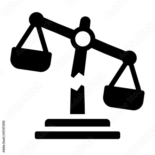 Broken Law glyph icon