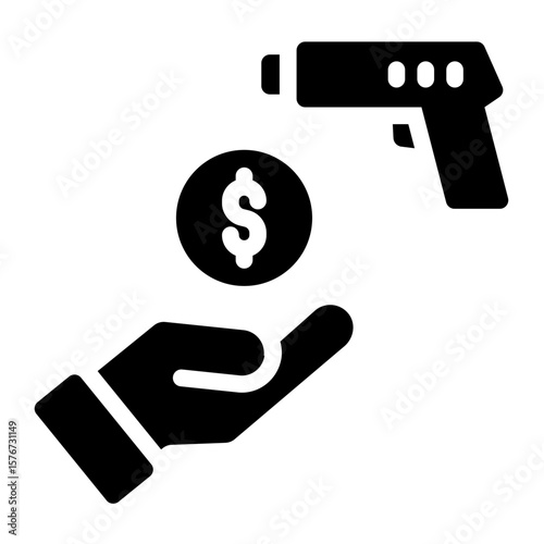 Extortion glyph icon