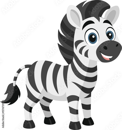  Cheerful Zebra Character Illustration