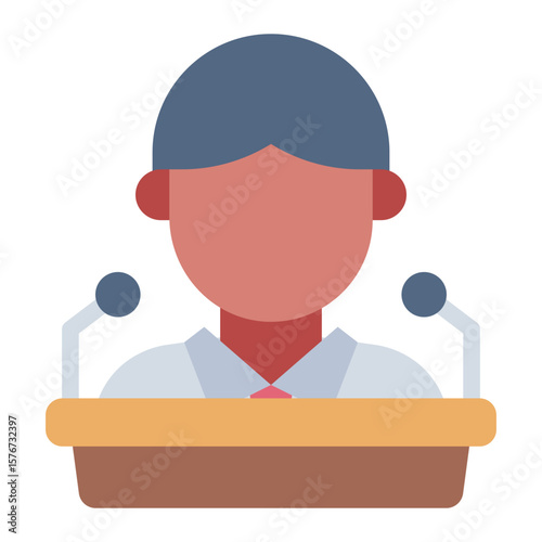 politician figure flat icon for public bribe or corruption flat icon