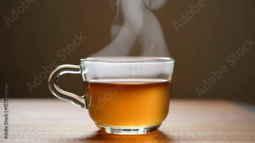 Warm Cup of Tea with Steam – Minimalist Relaxing Video