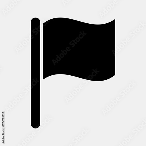 Icon surrender flag. Military and war elements. Icon in glyph style.