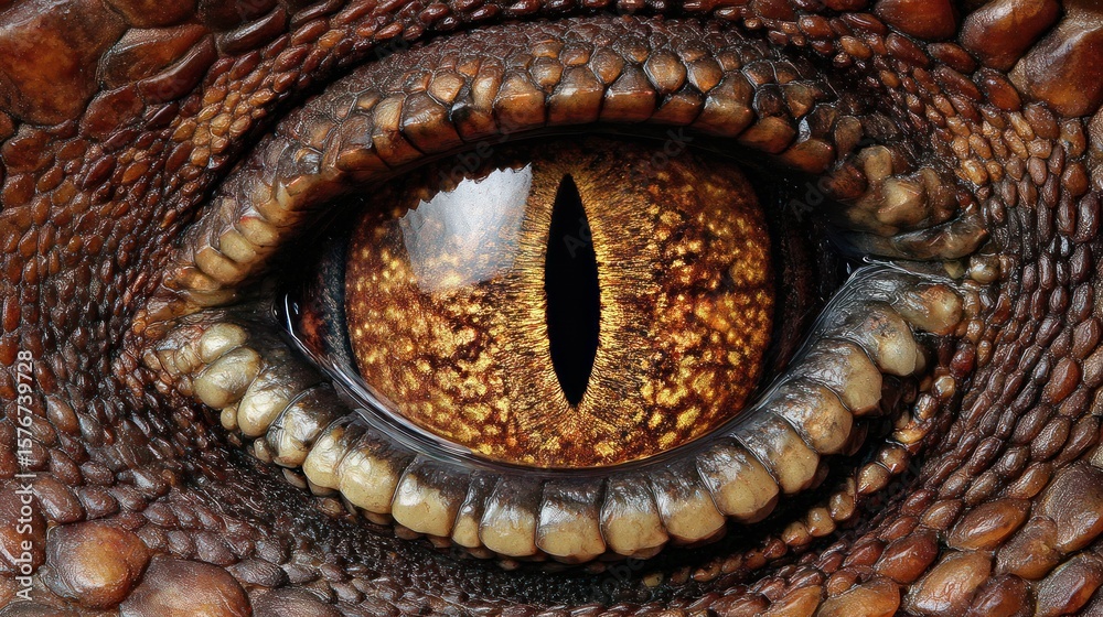 Naklejka premium Close-up reptile eye (1)
