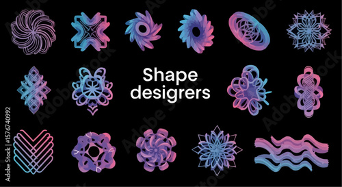 Colorful 3D Abstract Shapes – Modern Fluid Design Elements for Creators