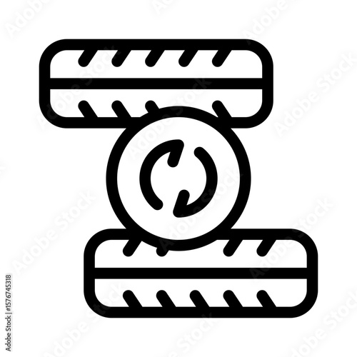 tire change line icon