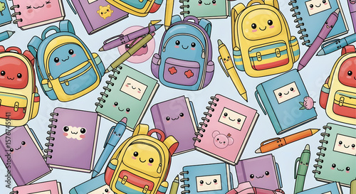 seamless pattern with funny kids