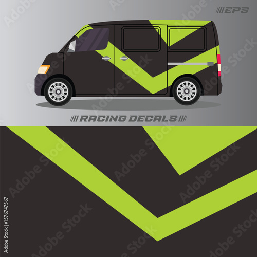 Racing car decal stickers with cool minimalist designs