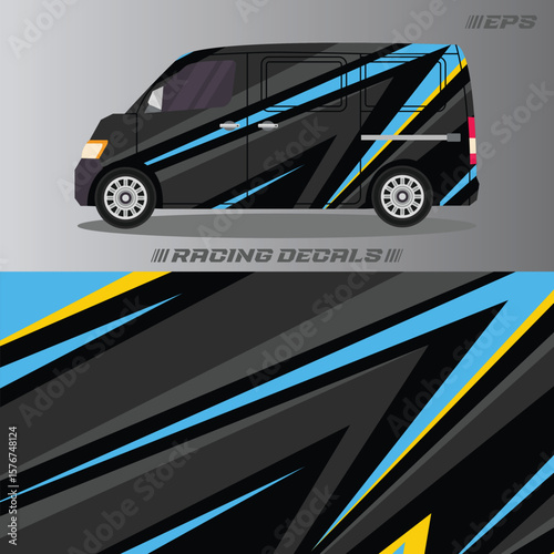 Racing car decal stickers with cool minimalist designs