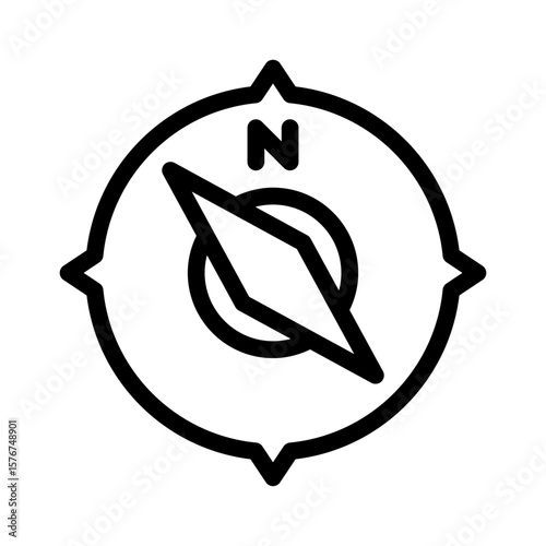 compass line icon