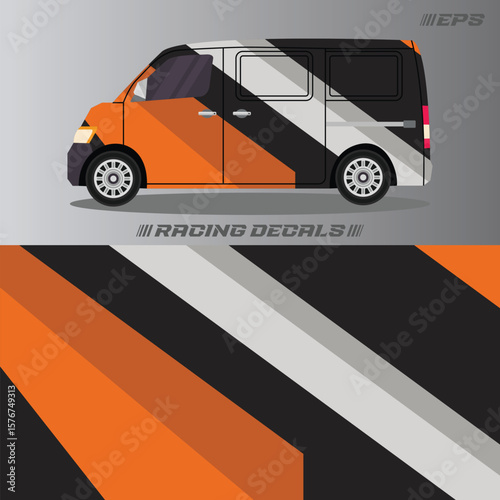 Racing car decal stickers with cool minimalist designs