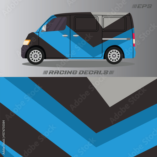 Racing car decal stickers with cool minimalist designs
