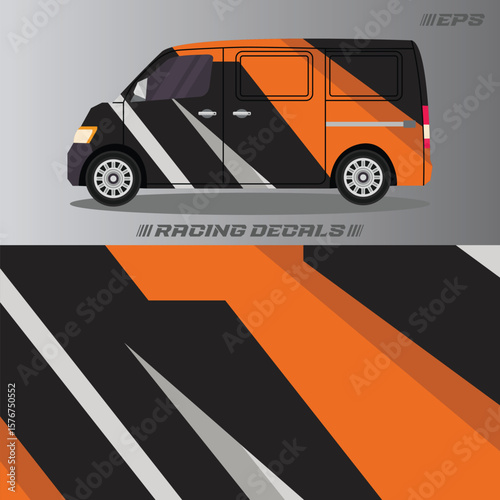 Racing car decal stickers with cool minimalist designs