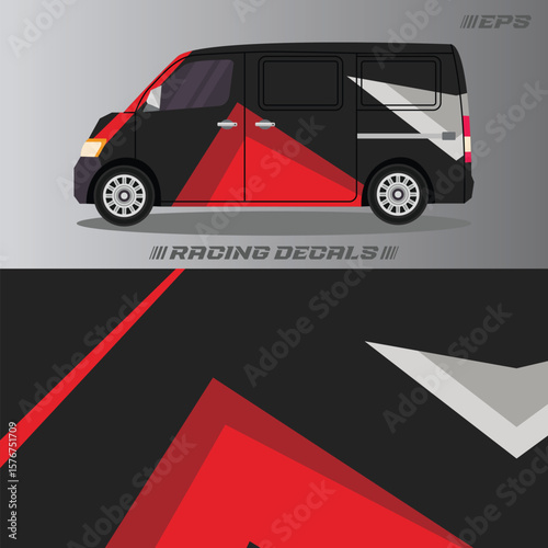 Racing car decal stickers with cool minimalist designs