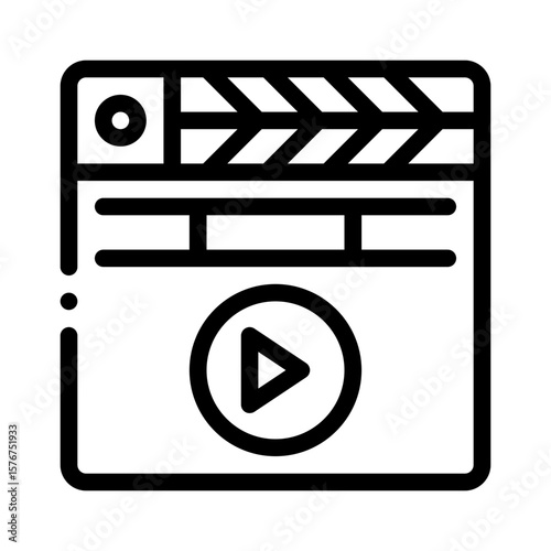 clapperboard line icon