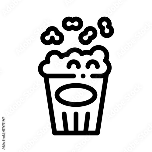popcorn line icon