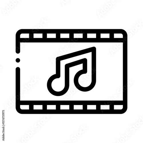 movie soundtrack line icon