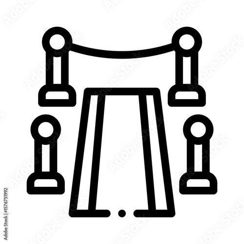 red carpet line icon