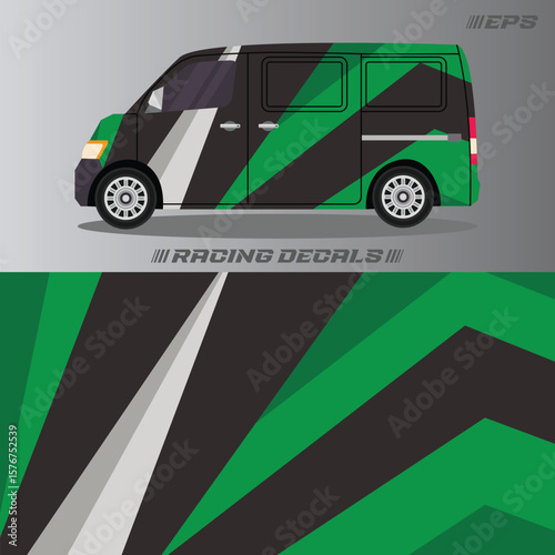 Racing car decal stickers with cool minimalist designs