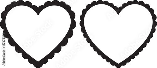 Heart silhouette vector