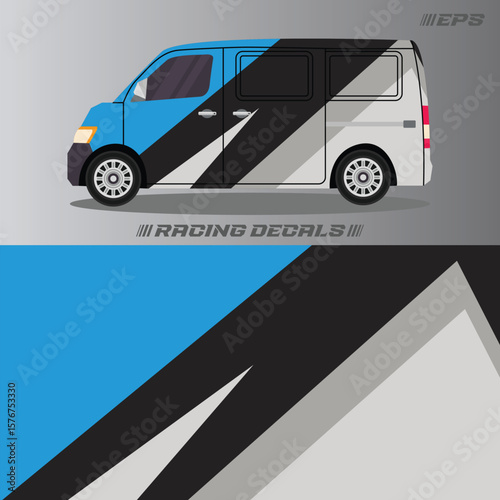 Racing car decal stickers with cool minimalist designs