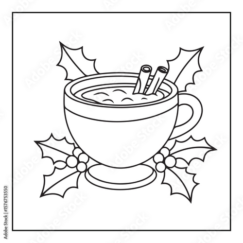 Christmas Coloring Book Pages, Kids, Adults, Teens, Black and white Drawing, Line Art, Vector Illustration, bold and easy, Coloring book, Coloring Pages, Printable Designs