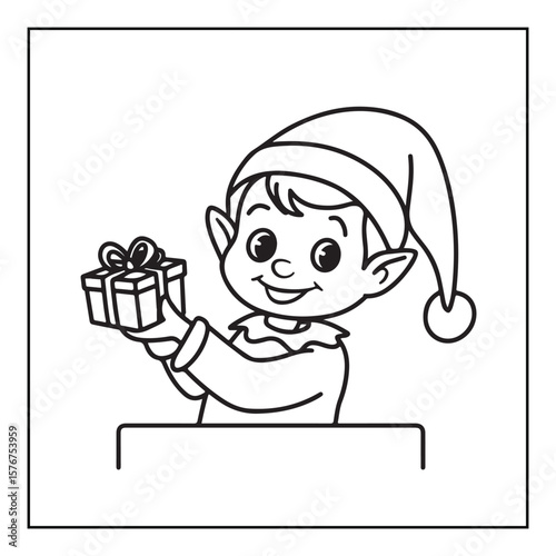 Christmas Coloring Book Pages, Kids, Adults, Teens, Black and white Drawing, Line Art, Vector Illustration, bold and easy, Coloring book, Coloring Pages, Printable Designs