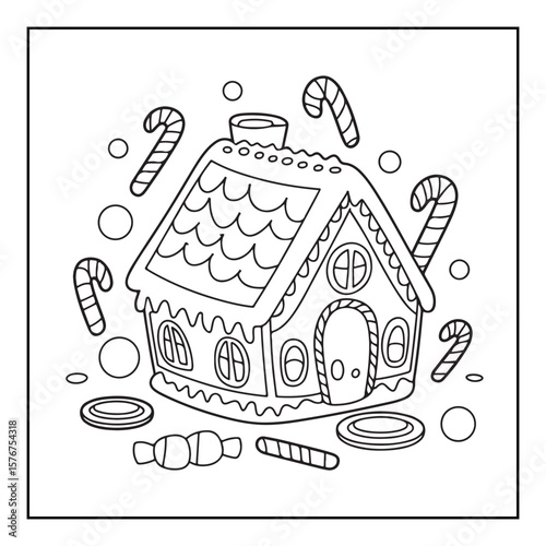 Christmas Coloring Book Pages, Kids, Adults, Teens, Black and white Drawing, Line Art, Vector Illustration, bold and easy, Coloring book, Coloring Pages, Printable Designs