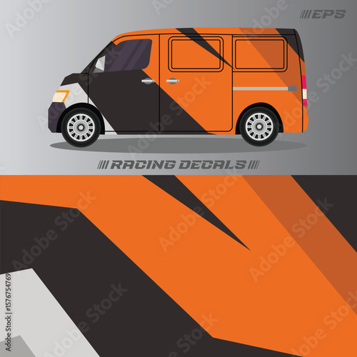 Racing car decal stickers with cool minimalist designs