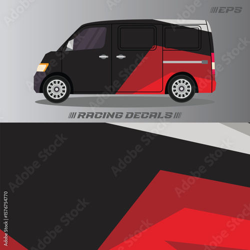 Racing car decal stickers with cool minimalist designs