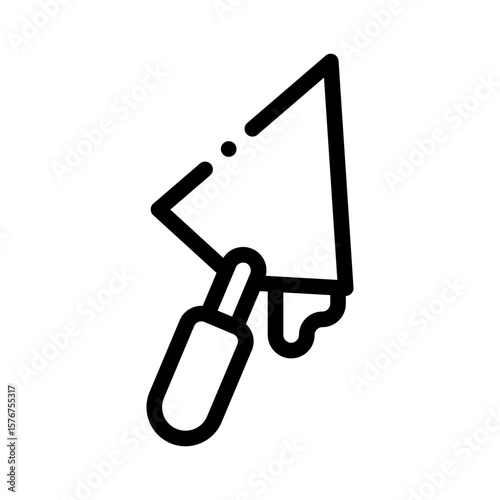 trowel line icon