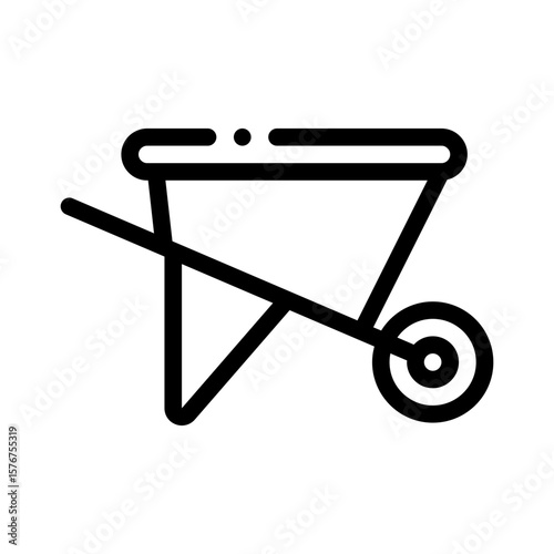 wheelbarrow line icon
