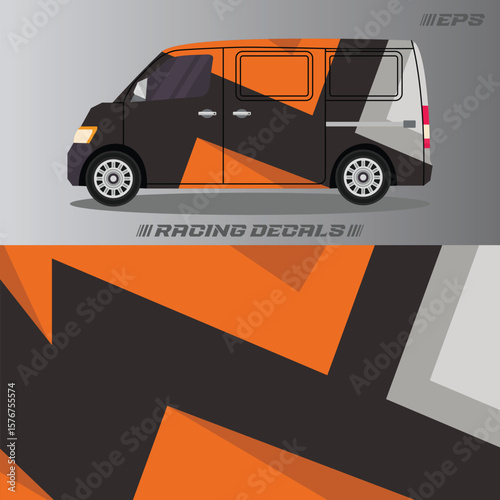 Racing car decal stickers with cool minimalist designs