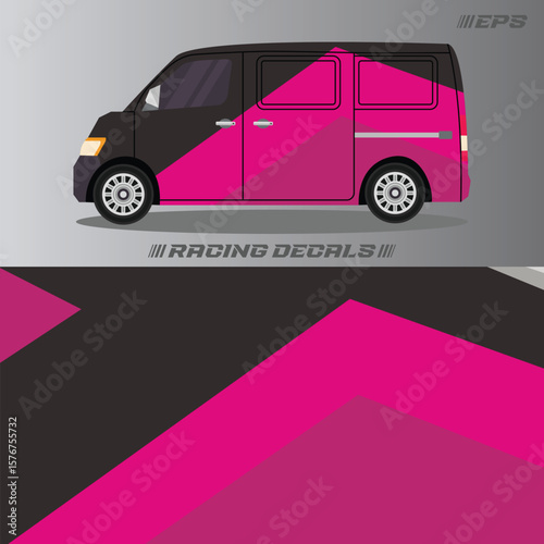 Racing car decal stickers with cool minimalist designs