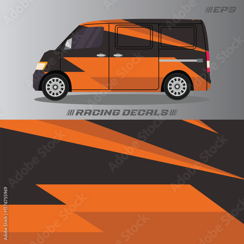 Racing car decal stickers with cool minimalist designs