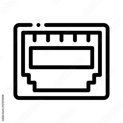 ethernet port line icon