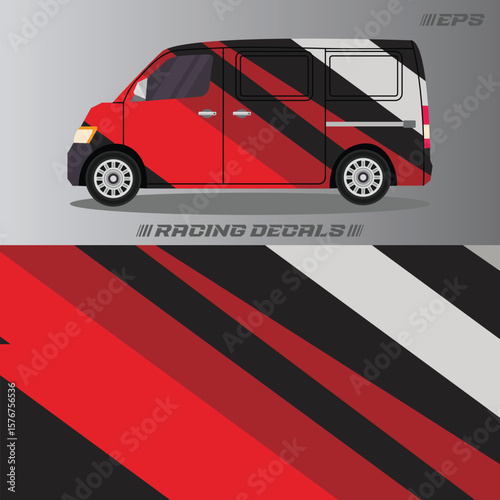 Racing car decal stickers with cool minimalist designs