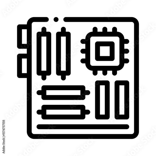 motherboard line icon